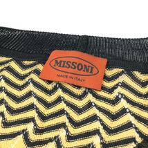 ◆MISSONI ミッソーニ ノースリーブニット サイズ42◆ イエロー シルク混 レディース 総柄 ロング トップス_画像4