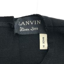 良好◆LANVIN ランバン ノースリーブワンピース 34◆ ブラック ウール レディース 最高級ライン カットオフ フランス製 2014年 トップス_画像4