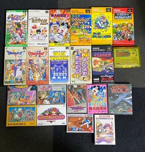 ファミコン スーパーファミコン カセット まとめ売り 外箱 説明書　 SFC　ゲームソフト　ドラクエ マリオ　桃太郎電鉄　等々　ジャンク品