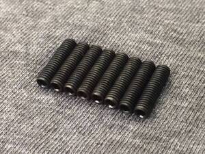 SMC Saddle Height Screws Black Set For Bass(8)/弦高イモネジ ベース用 黒 M3(12mm×8）日本全国送料無料！