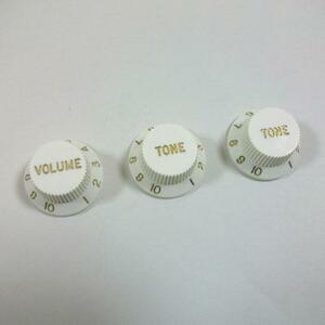 Montreux Strat 1V2T knob set Aged White(3) #8571 コントロールノブ・インチ/ミリ兼用 日本全国送料無料！