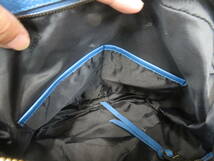 即決　送料込み　未使用　ポリーニ・POLLINI レザー製ハンドバッグ　2way ブルーカラー　保存袋付　イタリア製_画像5