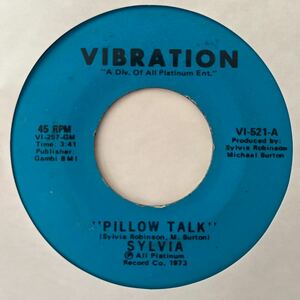 輸入盤 7インチ　SILVIA # PILLOW TALK / MY THING