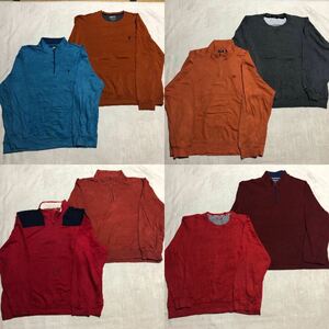 IZOD アイゾッド カラー系スウェットMIX set(メンズXXL、3XL) 8枚セット まとめ売り 古着卸 1円スタート海外製ビックシルエット