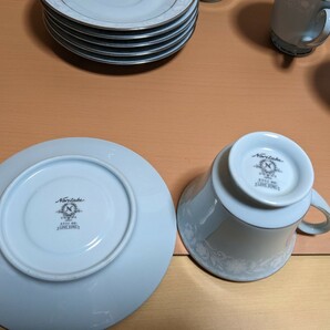 Noritake ノリタケ LOVE SONG 8002 W81 カップ&ソーサー カップ5客 ソーサー6枚 カップ ソーサー コーヒーカップ 希少 希少品の画像8