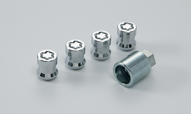 N-BOX NBOX custom JF3 JF4: оригинальные легкосплавные колесные диски для колесо замковая гайка 4 шт. комплект ( McGuard производства )( снят с производства остаток наличие незначительный )