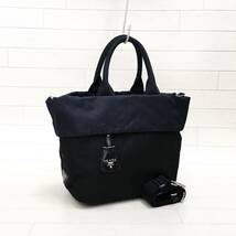 ☆美品・白タグ付☆PRADA TESSUTO ボンバー ダブル 2way トートバッグ_画像4