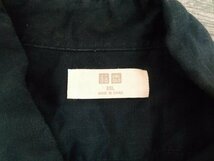 UNIQLO ユニクロ メンズ 胸ポケット付き 長袖シャツ 大きいサイズ XXL 紺_画像2