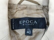 EPOCA エポカ レディース イタリア製 裏地 肩パッド ウールMIX とろみ ジャケット 40 ベージュ 春秋_画像2