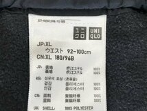 UNIQLO ユニクロ メンズ 裏フリース シャカシャカ パンツ 大きいサイズ XL 黒_画像2