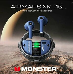 (国内発送)Monster 完全ワイヤレスイヤホン MONSTER AIRMARS XKT10 低遅延ゲームモード搭載/ ネイビー