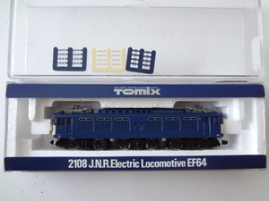 新品同様★TOMIX 2108 国鉄 EF64形 電気機関車 動作確認済み ナンバープレート未使用 トミックス Nゲージ 鉄道模型 送料350円