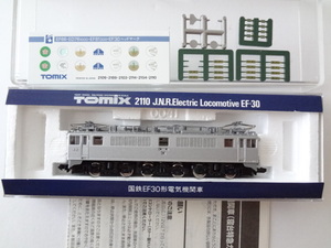 新品同様★TOMIX 2110 国鉄 EF30形 電気機関車 走行動作確認済み ナンバープレート・シール未使用 トミックス Nゲージ 鉄道模型 送料350円