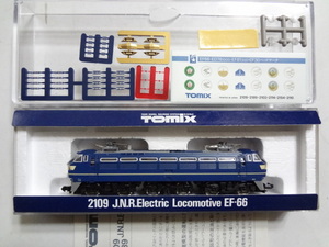 新品同様★TOMIX 2109 JR EF66形 電気機関車 動作確認済み 取説付 ナンバープレート・シール未使用トミックス Nゲージ 鉄道模型 送料350円