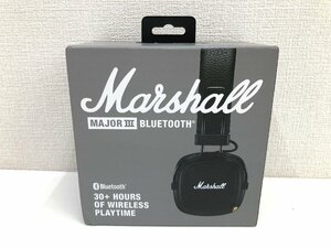 ▲二宮店▲【未開封品】12-14 Marshall マーシャル ワイヤレスヘッドホン MajorⅢ メジャー3 ブラック Bluetooth ヘッドフォン