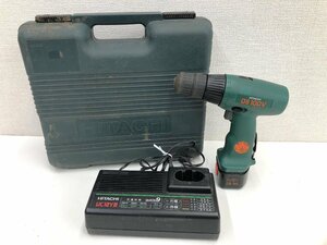 ▲二宮店▲【中古品】A-35 HITACHI 日立工機 10mm コードレスドライバドリル DS10DV 電動工具 充電器 UC12YB バッテリー EB9G ケース付き