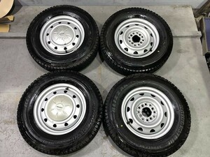 (WW5J094)鉄ホイール 13x5.00B 4穴 100/114.3 + BRIDGESTONE BLIZZAK VL1 165R13 6PR 2022年 スタッドレス 冬タイヤ 送料無料