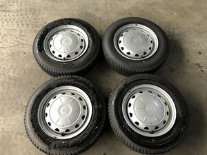 (WW5J043)鉄ホイール 14ｘ5J 4穴 100/114.3 + BRIDGESTONE BLIZZAK VL1 155/80R14 88/86N LT 2021年 スタッドレス