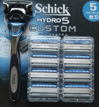 【替刃９個＋本体】シックハイドロ５カスタム Schick HYDRO5 CUSTOM 髭剃り＆替刃_画像1