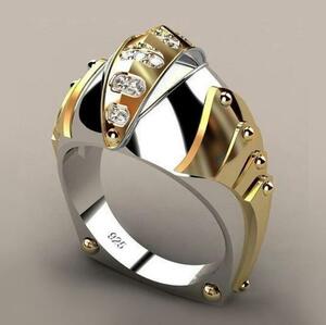 WJ019#指輪 ダイヤモンド 上品 婚約リング 925 プレゼント 刻印有 ゴールド