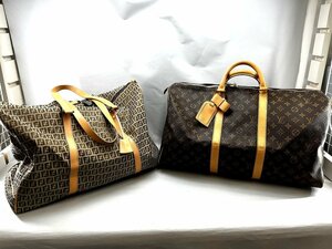 Louis Vuitton ルイヴィトン モノグラム キーポル・FENDI フェンディ ズッキーノ ボストンバッグ 2点セット[327675