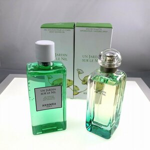 HERMES エルメス ナイルの庭 オードトワレ ナチュラルスプレー 100ml ボディシャワージェル200ml セット[224661