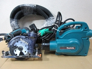 S5500 中古 セット makita マキタ KS5000FX 125mm 防じんマルノコ / 450 小型集じん機 ホース＆ダストバッグ付