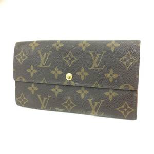 297 LOUIS VUITTON ルイヴィトン 二つ折り 長財布 ポシェット ポルトモネ クレディ M61725 ロングウォレット モノグラム レディース 皮革