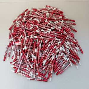 566 インクなし ボールペン ミニボールペン 軸のみ 赤軸 柄入り パーツ欠損 大量セット まとめて 文房具 筆記用具 約1,145g