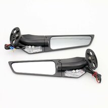 LED エアロミラー ウイングミラー左右セット 黒 ブラック ステルスミラー スリムミラー CBR250RR CB400SB CB1300SB CBR250R CBR1000RR_画像3