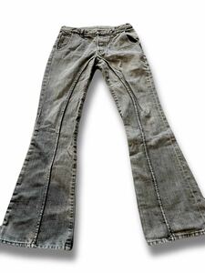 00s archive LED RECHWE VERONICA flare Seam panel jeans pants UERO NICA goa ifsixwasnine lgb tornado mart rare フレアパンツ Y2K