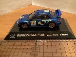 箱なし、キズ、よごれなど、現状品 1/64 スバル　インプレッサ　WRC 1998 モンテカルロ　シーエムズ