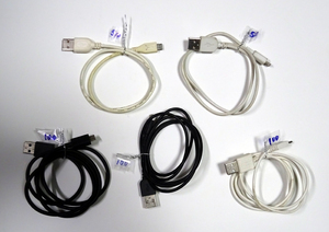 Micro USB Type-Bケーブル５本セット(ジャンク品)