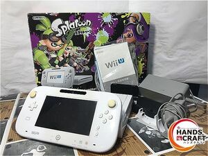 ◆【中古品・現状品】任天堂 Nintendo WUP-S-WAHT(JPN) Wii U スプラトゥーンセット Amiiboアオリ・ホタル付属無し