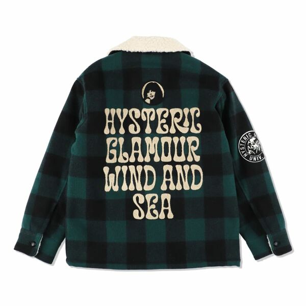 L 緑 WIND AND SEA HYSTERIC GLAMOUR X WDS RANCH COAT GREEN 新品未使用