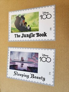 Disney 100th記念！ムビチケ購入特典『ウィッシュ』ポストカード二枚！現状品、キャラは画像参照、ジャングルブック、眠れぬ森の美女。