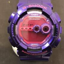 ●【MH-5926】中古品 CASIO G-SHOCK GD-100SC 腕時計 クオーツ パープル 現状不動品 ジーショック【レターパックプラス可】_画像1