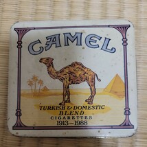 キャメル CAMEL TURKISH DOMESTIC BLEND CIGARETTES 1913-1988 タバコ メーカー ケース 激レア ブリキ缶 _画像1