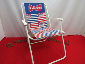 14OH6711 Budweiser バドワイザー ローバックチェア　折りたたみ椅子 　ビーチチェア 椅子 アウトドア