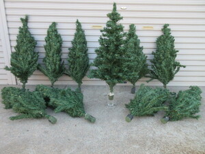 16WA1980(3) Christmas tree 80cm 10 pcs set Mini tree Christmas Xmas decoration 