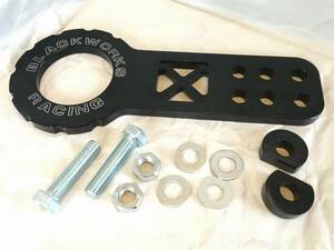 BLACK WORKS RACING TOW HOOKS 牽引フック　アルミトーフック黒F