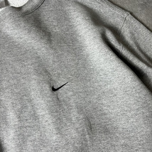 00s USA製 NIKE ワンポイント スモール スウォッシュ ロゴ刺繍 スウェット トレーナー XXL / 00年代 ナイキ アメリカ製 スウッシュ_画像5