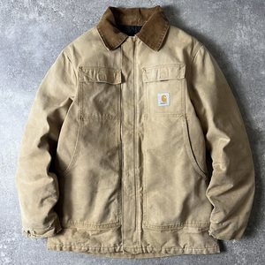 雰囲気系 Carhartt 中綿 キルティング ライナー ダック トラディショナル コート / カーハート ジャケット ジャンパー ブラウン