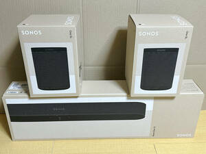 【新品未開封　3点セット　送料無料　メーカー保証あり】サウンドバーSonos Beam (Gen 2) 　スピーカーSonos/ソノス One SL×２