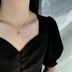 【ネックレス】ハートのネックレス　シンプルで可愛い アクセサリー ゴールド ジュエリー