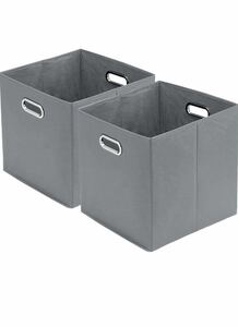  storage box 2 piece set storage box folding cube box metal handle ..