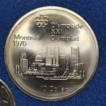 第21回 オリンピック モントリオール大会 記念銀貨 記念メダル 1973年 10ドル 5ドル ケース付 エリザベス女王 コレクション 記念コイン_画像3