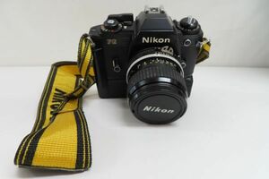 3027/mk/12.02 ◆NIKON ニコン FG ブラックNIKKOR 85mm 1:2一眼レフフィルムカメラ （87893）