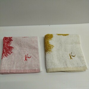NA★1円〜美品 Kitamura キタムラ タオルハンカチ 犬デザイン 2枚まとめ