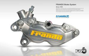 FRANDO FR-6 4ポット キャリパー ラジアルマウント　40mm ピッチ対応 （FR6，Brembo 40mm)(アルマイト）－左/右　本物台湾製品